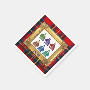 Servilleta De Papel Robert Burns Royal Stewart Plaid 25 de enero Multi