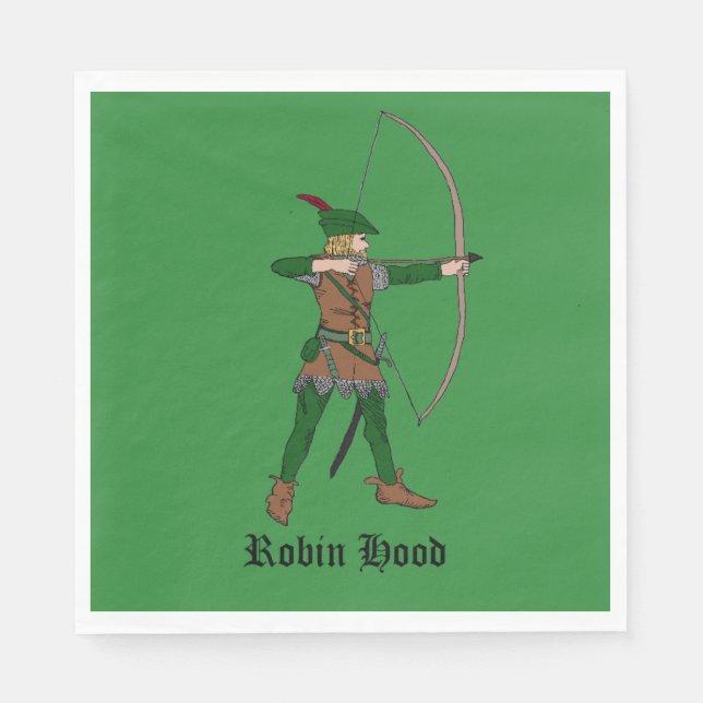 Servilleta De Papel Robin Hood napkin (Anverso)