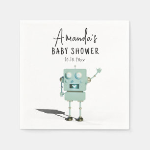 Servilleta De Papel Robot boy Baby Shower