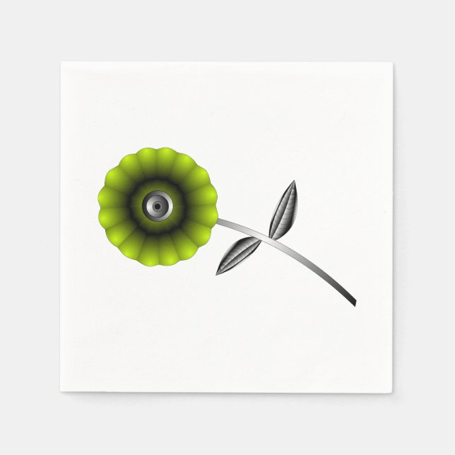 Servilleta De Papel Robot Flower Napkin (Anverso)