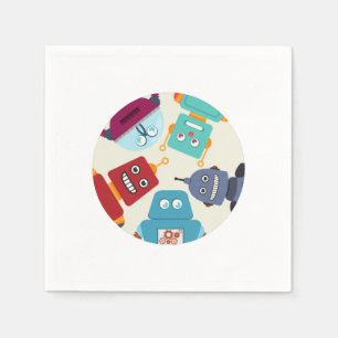 Servilleta De Papel robots mirando hacia abajo