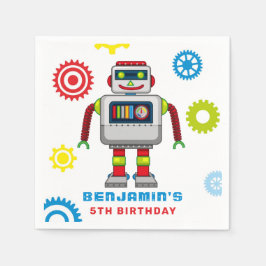 Servilleta De Papel Robots Niños Napkins Fiesta de cumpleaños