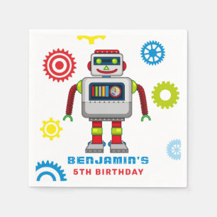 Servilleta De Papel Robots Niños Napkins Fiesta de cumpleaños