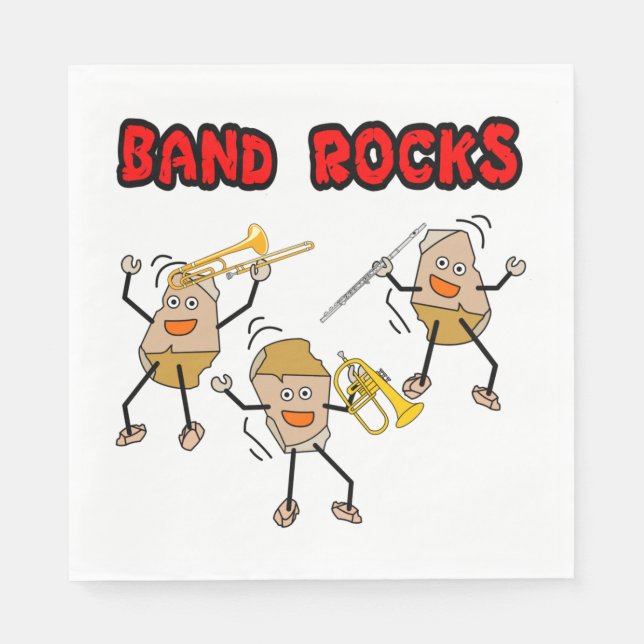 Servilleta De Papel Rocas de banda (Anverso)