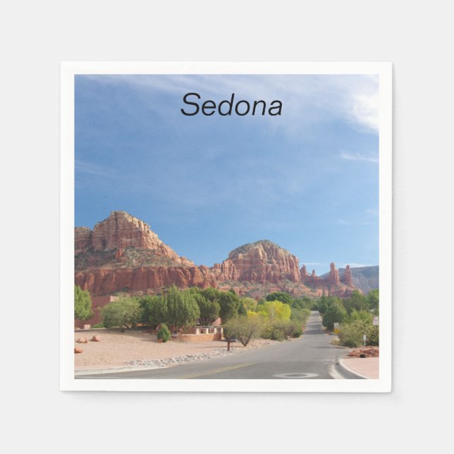 Servilleta De Papel rocas rojas de Sedona (Anverso)