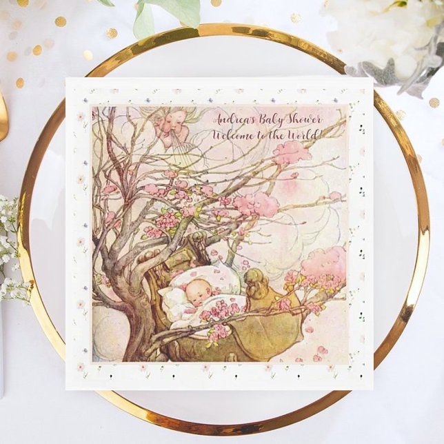 Servilleta De Papel Rock A Bye Baby Nursery Rhyme Baby Shower Napkins (Subido por el creador)