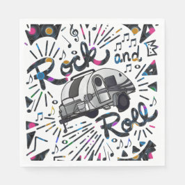 Servilleta De Papel Rock and Roll Travel Trailer Records Tema musical