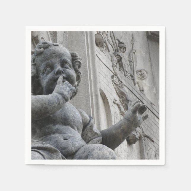 Servilleta De Papel Rock Angel Cherub Napkins gótico (Anverso)
