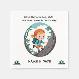 Servilleta De Papel Rock Climber Adventure Chica del tema Baby Napkin