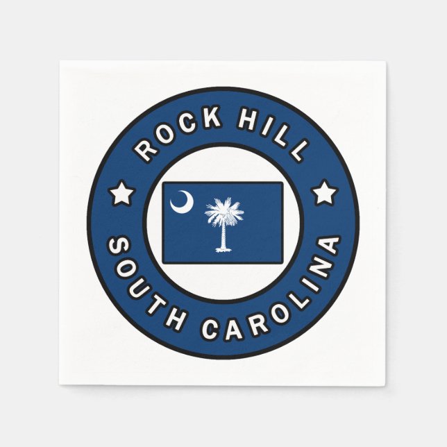 Servilleta De Papel Rock Hill Carolina del Sur (Anverso)