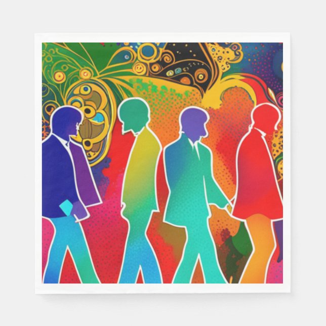 Servilleta De Papel Rock Stars (Anverso)