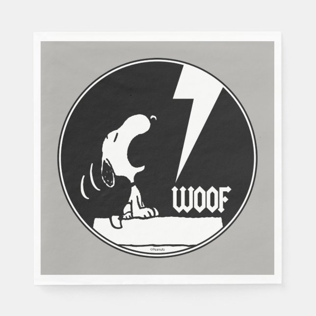 Servilleta De Papel Rock Tees | Snoopy Howling (Anverso)