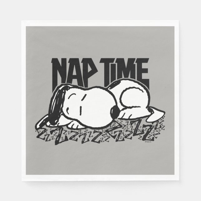 Servilleta De Papel Rock Tees | Tiempo de Nap Snoopy (Anverso)