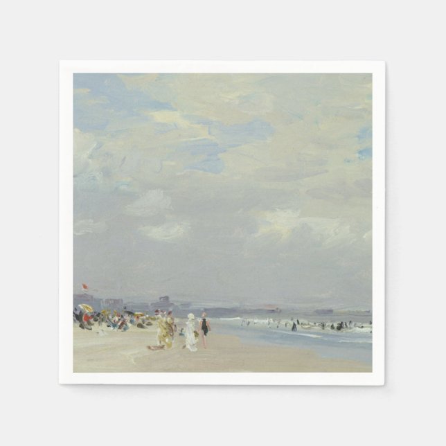 Servilleta De Papel Rockaway Beach (Nueva York) (por E.H. Potthast) (Anverso)