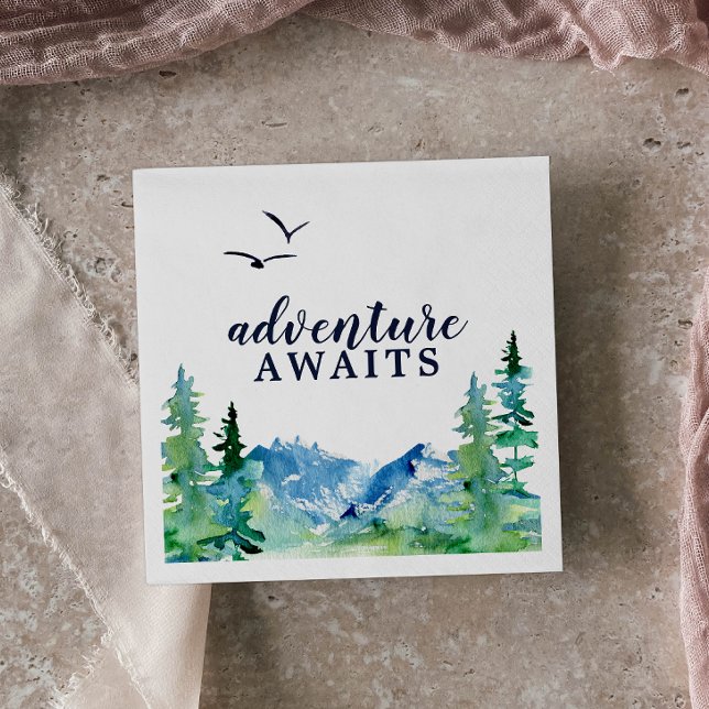 Servilleta De Papel Rocky Mountain Adventure espera Baby Shower (Subido por el creador)