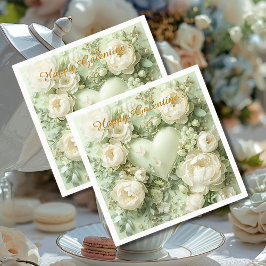 Servilleta De Papel Rococo Butterfly Garden Galentine Floral Elegance