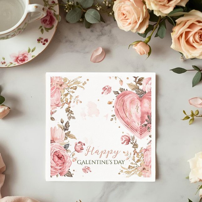 Servilleta De Papel Rococo Floral Heart Galentine Brunch Garden Tea (Subido por el creador)