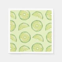 Rodajas de Fruta Cítrica Lima Verde Patrón Ilustra