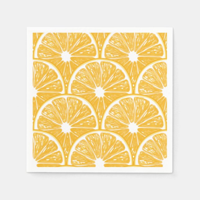 Servilleta De Papel rodajas de naranja, diseño de patrones de frutas t (Anverso)
