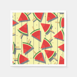 Servilleta De Papel Rodajas de Sandía de Verano Patrón, Rojo y Verde
