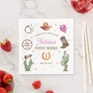 Servilleta De Papel Rodeo Cowgirl western Birthday Party