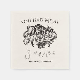 Servilleta De Papel Rodeo de cosecha occidental Ducha de parejas de no