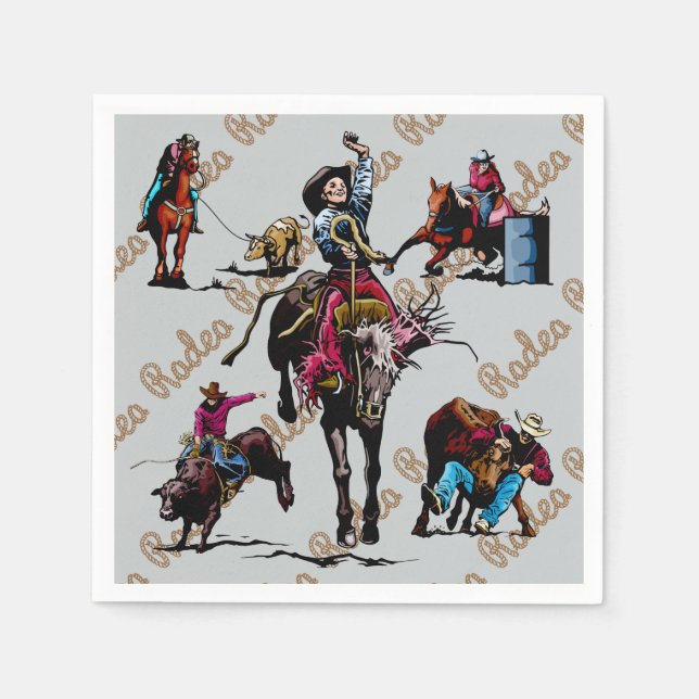Servilleta De Papel Rodeo Fiesta Napkins (Anverso)