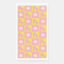 Servilleta De Papel Rodillo amarillo rosado con patineta derby
