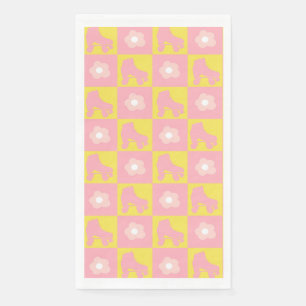 Servilleta De Papel Rodillo amarillo rosado con patineta derby