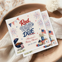 Rojo, Blanco y Bebé en Camino: Baby Shower de BBQ