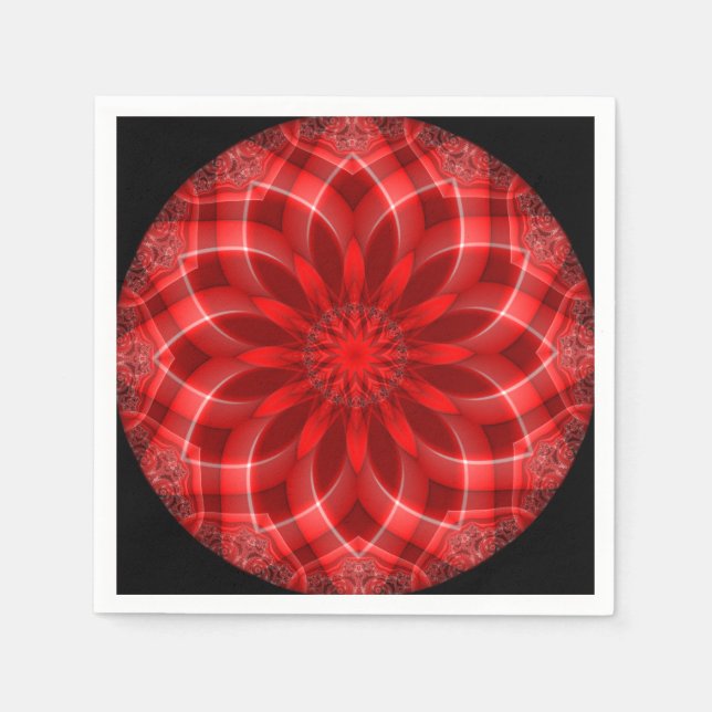 Servilleta De Papel Rojo de vacaciones (Anverso)