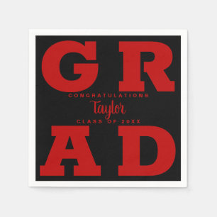 Servilleta De Papel Rojo escarlata en negro