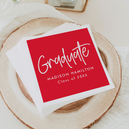 Servilleta De Papel Rojo | Graduación del guión de la adormidera
