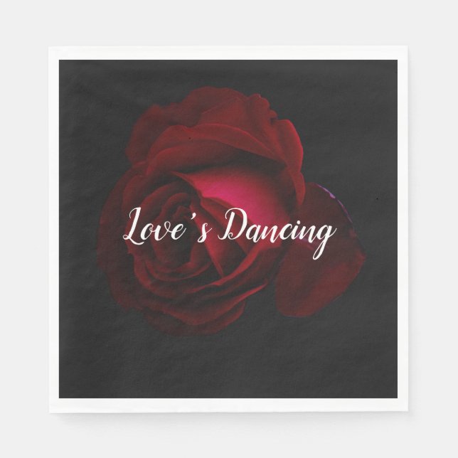 Servilleta De Papel Rojo, negro y rosa (Anverso)