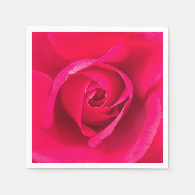 Servilleta De Papel Rojo Romántico Rosa v2 (Anverso)