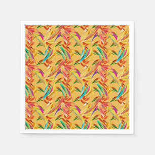 Servilleta De Papel Rojo Verde Azul Púrpura Arte Abstracto Floral Deco