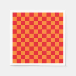 Servilleta De Papel Rojo y Naranja controlado