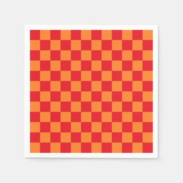 Servilleta De Papel Rojo y Naranja controlado (Anverso)