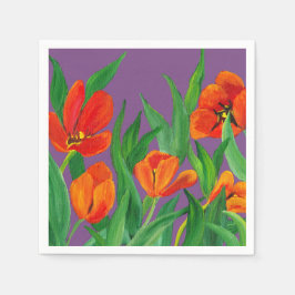 Servilleta De Papel Rojo y púrpura