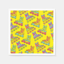 Servilleta De Papel Roller Blades Skates Niños Nacimiento Fiesta Patin