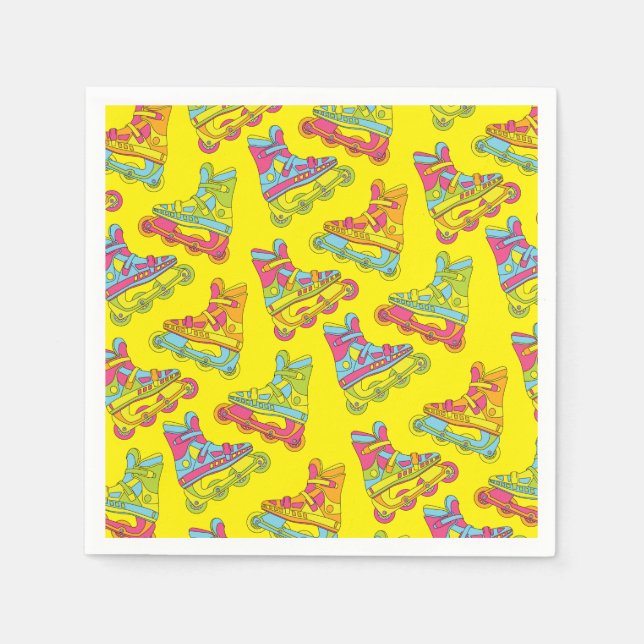 Servilleta De Papel Roller Blades Skates Niños Nacimiento Fiesta Patin (Anverso)