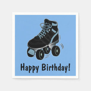 Servilleta De Papel Roller Skate Happy Birthday