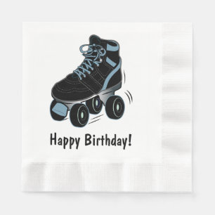 Servilleta De Papel Roller Skate Happy Birthday