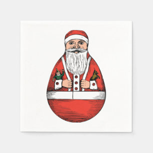 Servilleta De Papel Rolly Polly Santa Toy White Paper Napkin