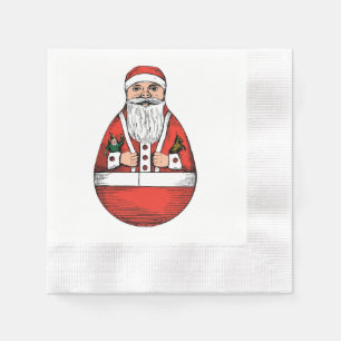 Servilleta De Papel Rolly Polly Santa Toy White Paper Napkin