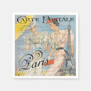Servilleta De Papel Romance de la Torre Eiffel, Sueños Vintage Parisin