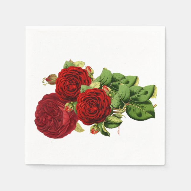 Servilleta De Papel Romance de Rosas (Anverso)