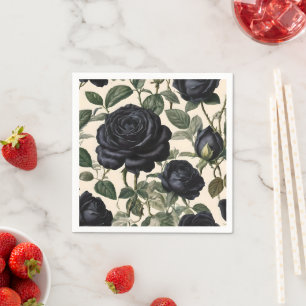 Servilleta De Papel **"Romance oscuro: Rosas provinciales de la época 