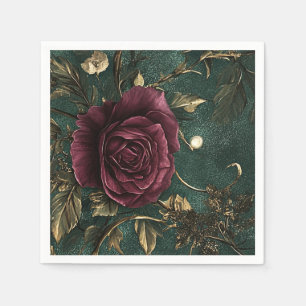 Servilleta De Papel Romance Rosa Vintage.