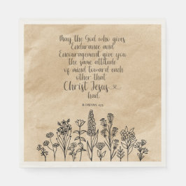 Servilleta De Papel Romanos 15:5 Biblia Verse Paper Napkins